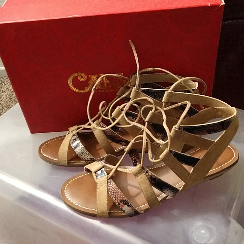 Carlos Santana Lace-Up Sandals